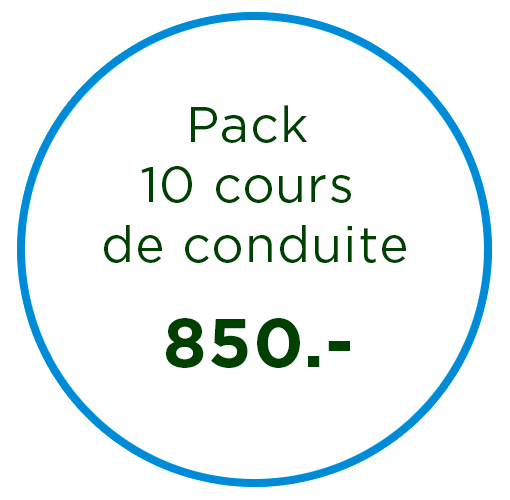 Prix pack de 10 leçons de conduite