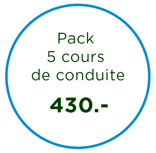 Prix pour le permis de conduire pack de 5 leçons de conduite